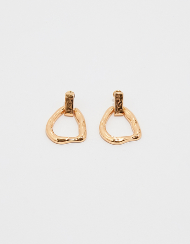 Golden Geometric Hoops Earrings | TALLY WEiJL