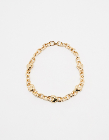 Collana Dorata con Cuori | TALLY WEiJL