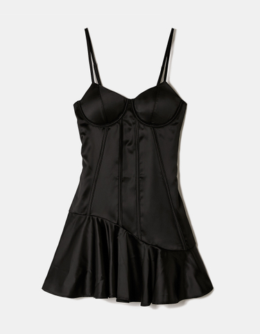 Black Satin Dress | TALLY WEiJL