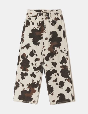 Braune Low Waist Wide Leg Hose | TALLY WEiJL