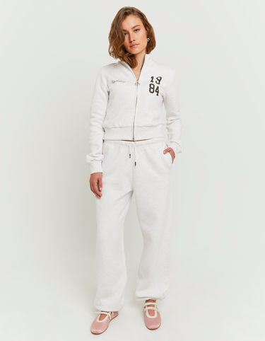 Beige Printed Jogger | TALLY WEiJL