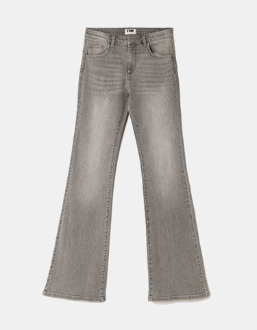 Jeans Push Up Flare Gris | TALLY WEiJL