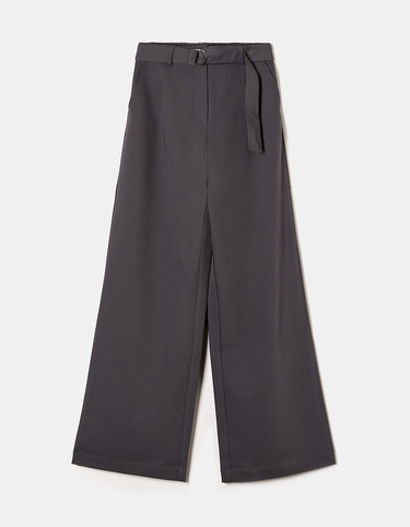 Grey Wide Leg Trousers | TALLY WEiJL