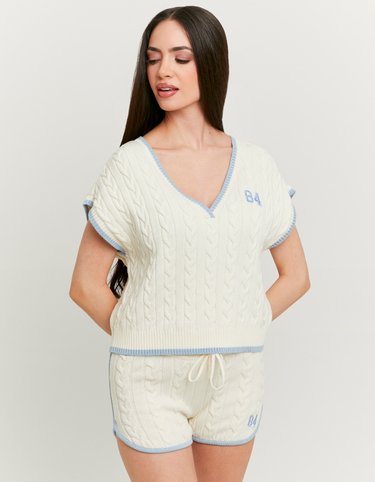 White Knitted Mini Short | TALLY WEiJL