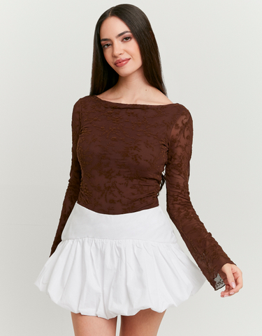 White Mini Balloon Skirt  | TALLY WEiJL