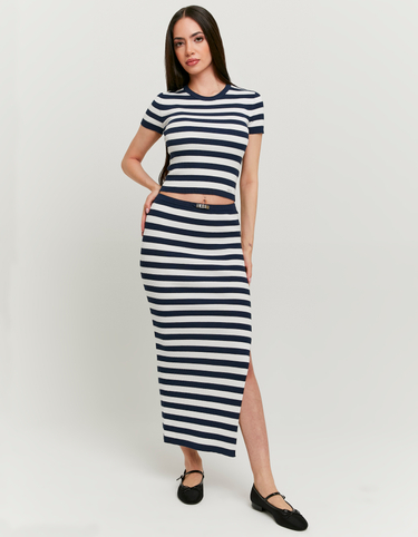 White Striped Maxi Skirt | TALLY WEiJL