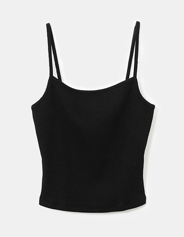 Schwarzes Basic Träger Top | TALLY WEiJL