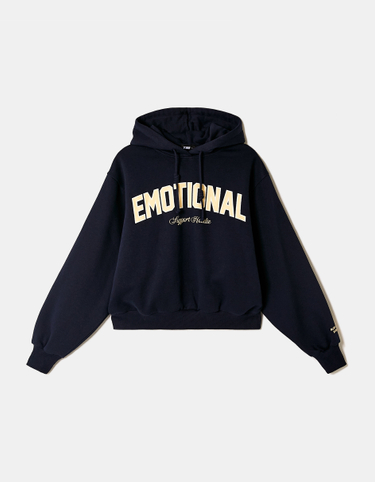 Blue Printed Hoodie | TALLY WEiJL