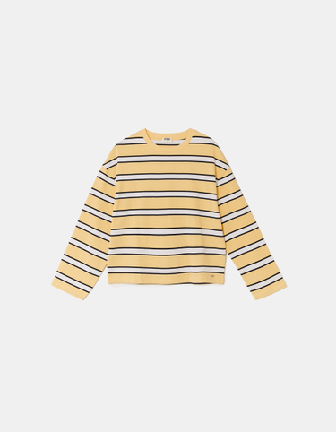 T-shirt gialla a righe a maniche lunghe | TALLY WEiJL