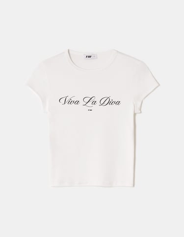 White Printed T-Shirt | TALLY WEiJL