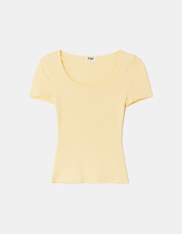 Gelbes Basic T-Shirt | TALLY WEiJL