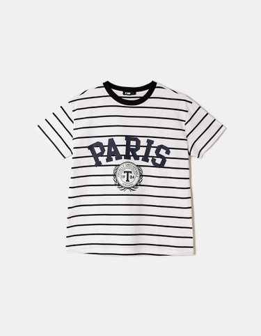 Weißes Gestreiftes T-Shirt | TALLY WEiJL