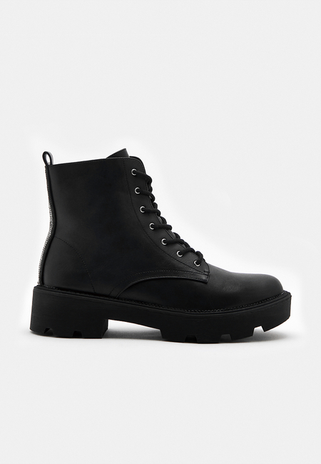 TALLY WEiJL, Black Lace Up Boots for Women