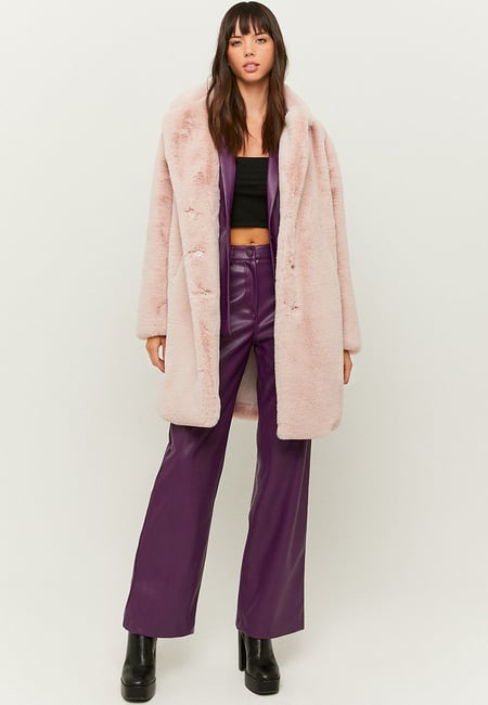 TALLY WEiJL, Pink Faux Fur Coat for Women