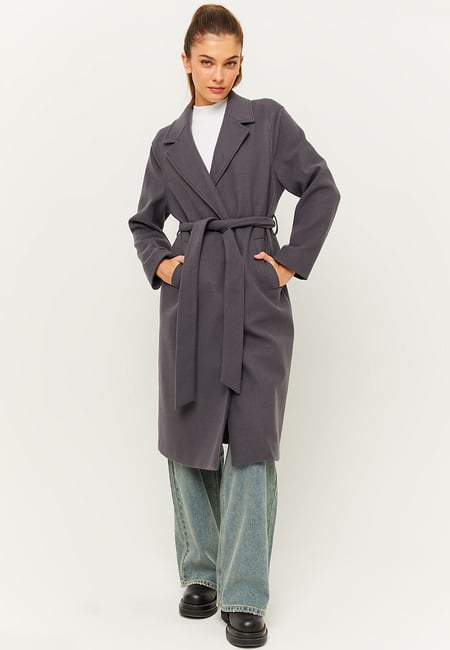 TALLY WEiJL, Grey Coat With Belt for Women