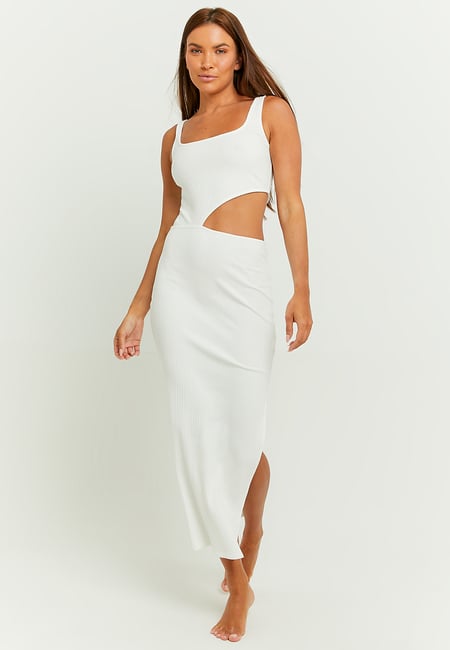 TALLY WEiJL, White Basic Maxi Dress for Women