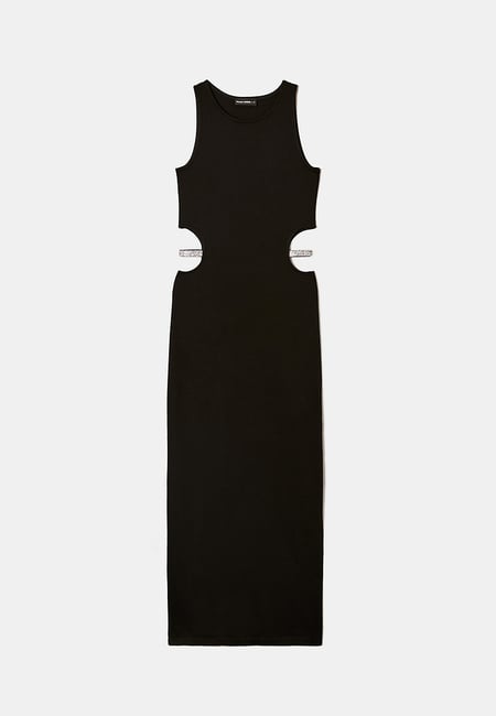 TALLY WEiJL, Black Cut Out Maxi Dress for Women