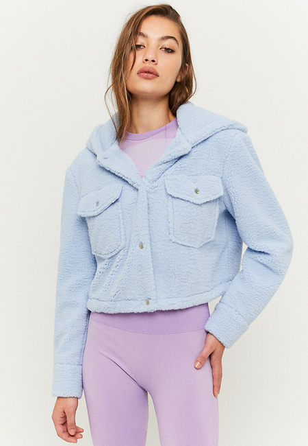TALLY WEiJL, Blaue kurze Jacke aus Kunstfell for Women
