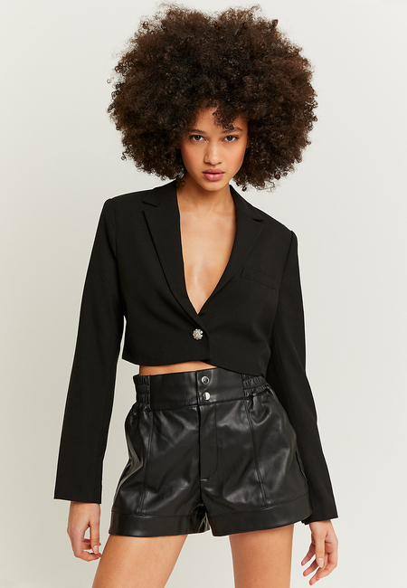 TALLY WEiJL, Μαύρο Cropped Blazer for Women