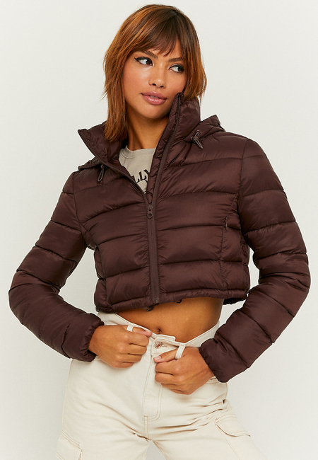 TALLY WEiJL, Brown Cropped Light Padded Jacket for Women