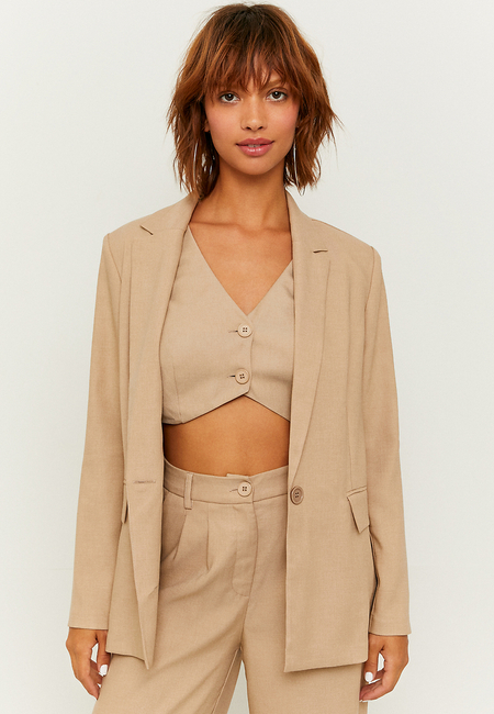 TALLY WEiJL, Brown Long Sleeves Basic Blazer  for Women