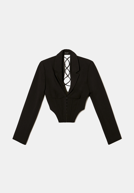 TALLY WEiJL, Black Corset Style Blazer for Women