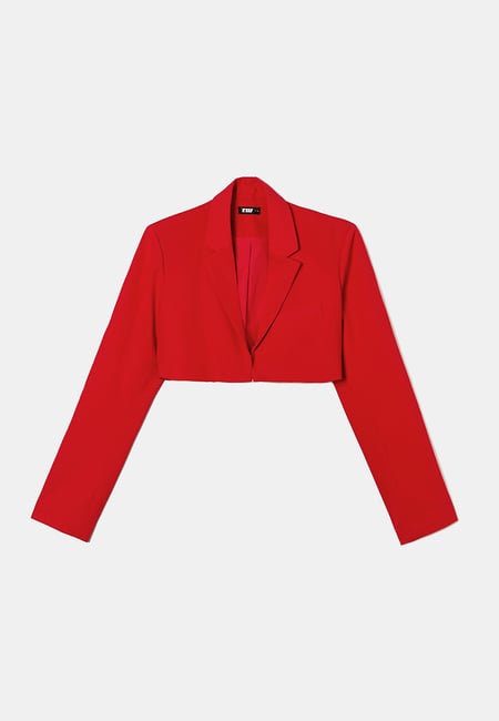 TALLY WEiJL, Red Cropped Blazer for Women
