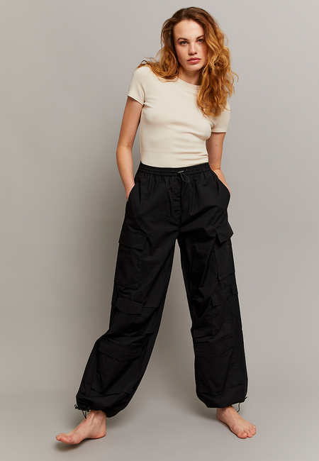 Pantaloni Cargo Donna Con Catene - Stile Street Harajuku, Neri E Comodi - Foto 3