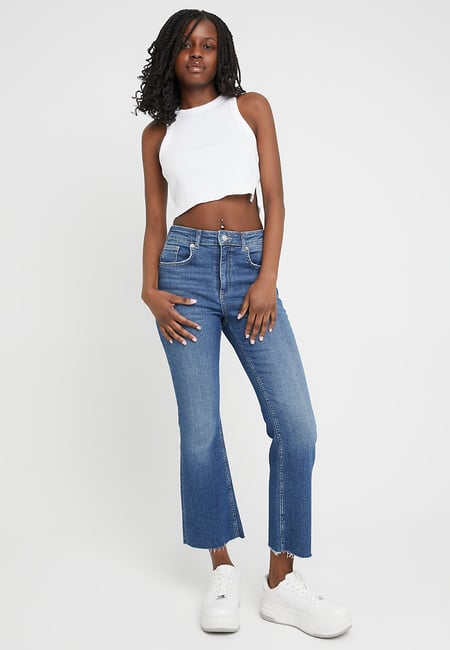 TALLY WEiJL, Jeans Kick Flare Elasticizzati a Vita Media for Women