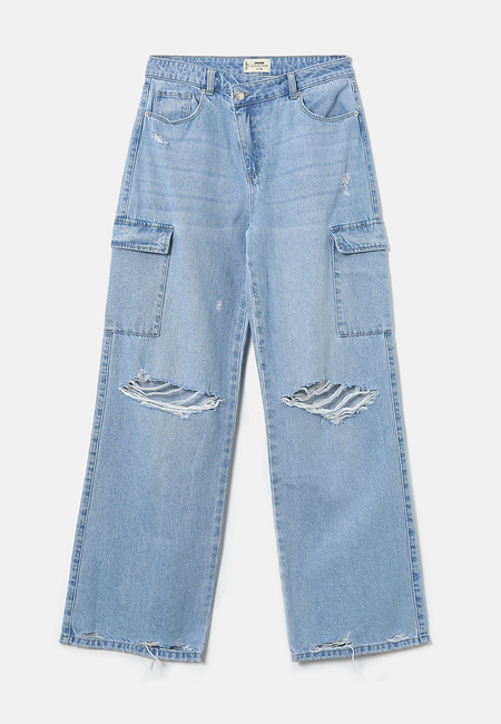 TALLY WEiJL, Jeans Cargo Blu for Women