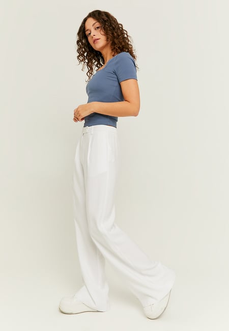 TALLY WEiJL, Pantalon Blanc Taille Haute for Women