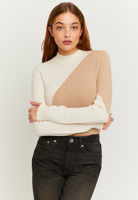 TALLY WEiJL, Colorblock Cropped Pullover for Women