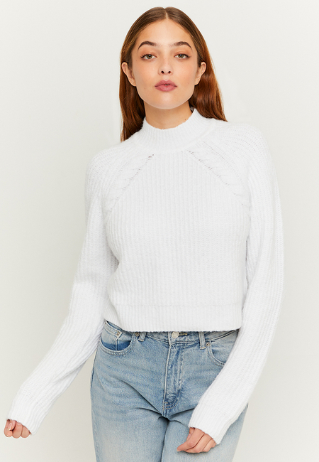 TALLY WEiJL, Weißer Regular Fit-Pullover for Women