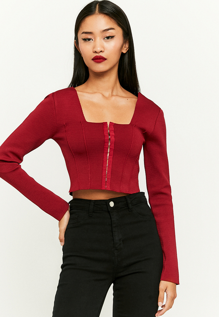 TALLY WEiJL, Rotes Basic Top for Women