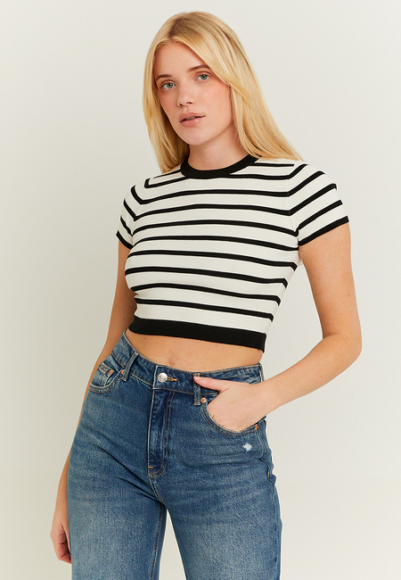 TALLY WEiJL, Striped Fitted Knitted Top for Women