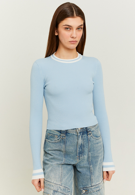 TALLY WEiJL, Blauer Cropped Pullover for Women
