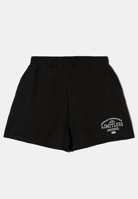 TALLY WEiJL, Black Printed Sweat Shorts for Women