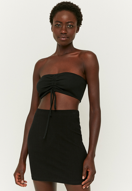 TALLY WEiJL, Μαύρη Ψηλόμεση Mini Φούστα for Women