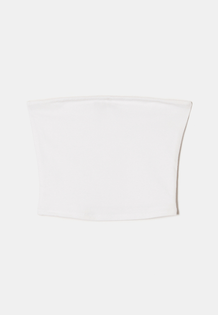 TALLY WEiJL, White Basic Bandeau Top for Women