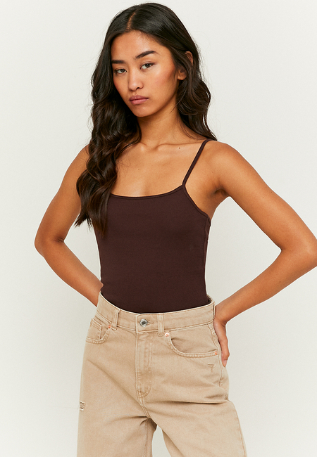 TALLY WEiJL, Καφέ Basic Cropped Top for Women