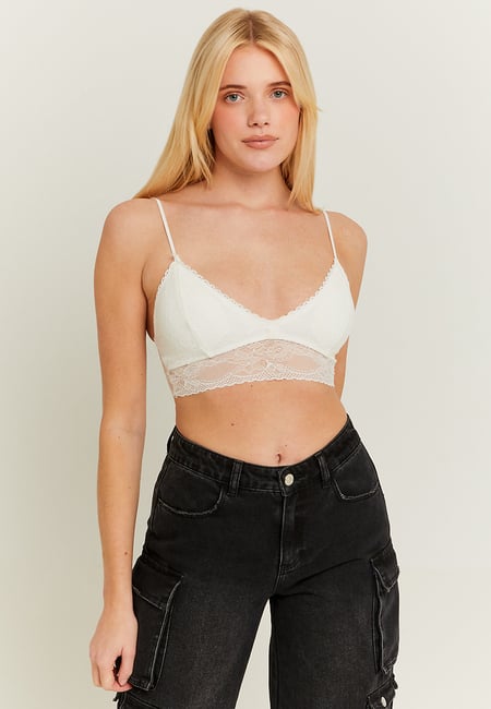 TALLY WEiJL, White Lace Bralet for Women