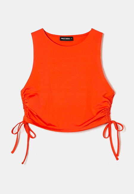 TALLY WEiJL, Ruched Tank Top with Knots for Women