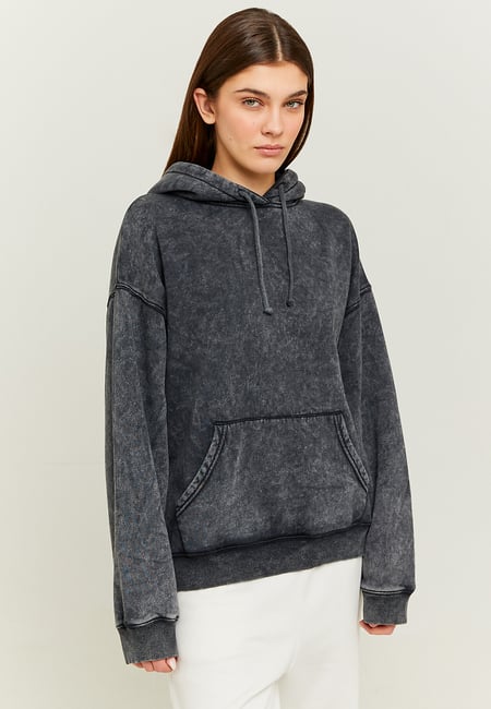 TALLY WEiJL, Hoodie oversize gris lavé acide for Women
