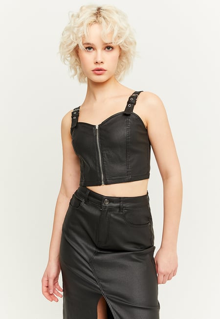 TALLY WEiJL, Top corset enduit noir for Women