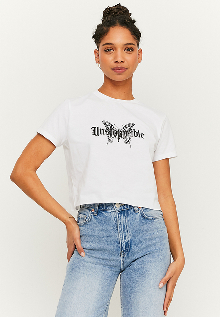 TALLY WEiJL, T-shirt court Imprimé Blanc for Women
