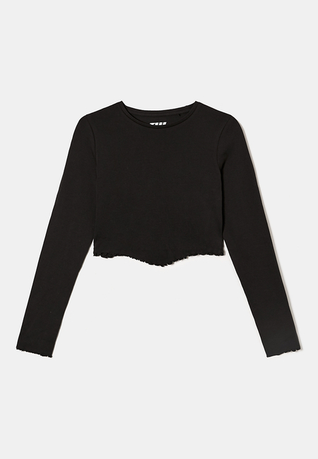 TALLY WEiJL, Cropped Long Sleeves T-Shirt for Women