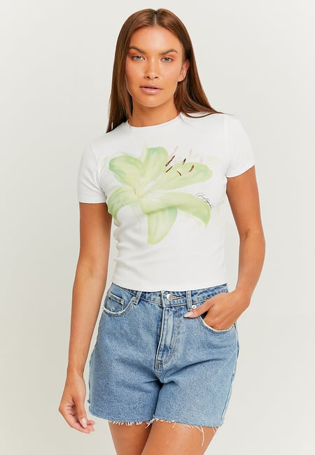 TALLY WEiJL, T-Shirt Blanc Imprimé for Women