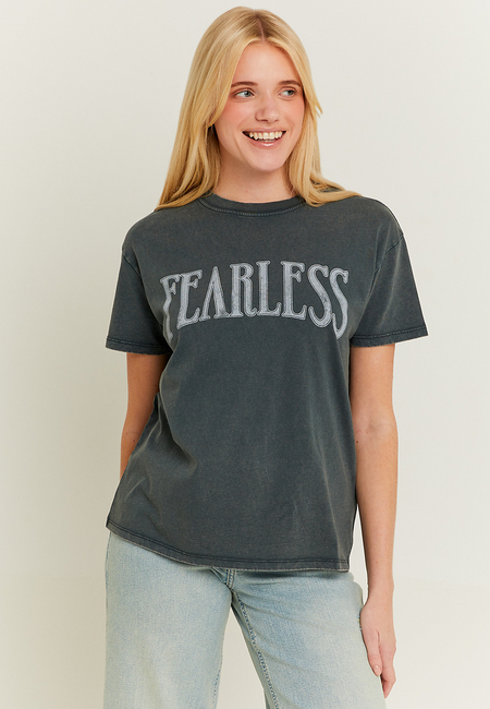 TALLY WEiJL, T-shirt oversize imprimé gris for Women