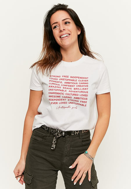 TALLY WEiJL, Λευκό Printed T-shirt for Women