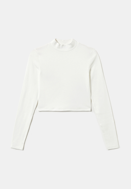 TALLY WEiJL, T-shirt Basique Manches Longues Blanc for Women